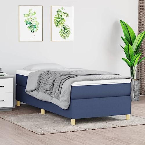 Teenpull Polsterbett Bettgestell Blau 90x190 cm Stoff mit Lattenrost, Robustes Schlafzimmer-Möbel für erholsamen Schlaf, modernes Design ohne Matratze Teenpull Polsterbett Bettgestell Blau 90x190 cm Stoff mit Lattenrost, Robustes Schlafzimmer-Möbel für erholsamen Schlaf, modernes Design ohne Matratze von Teenpull