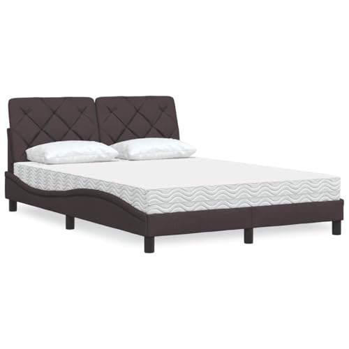 Teenpull Polsterbett mit Matratze, 120x200 cm, Dunkelbraun, Stoffbezug, stabilem Lattenrost, Kopfteil-Kissen, modernes Schlafzimmermöbel-Set für erholsamen Schlaf Teenpull Polsterbett mit Matratze, 120x200 cm, Dunkelbraun, Stoffbezug, stabilem Lattenrost, Kopfteil-Kissen, modernes Schlafzimmermöbel-Set für erholsamen Schlaf von Teenpull
