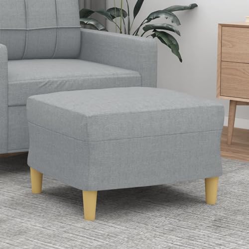 Teenpull Polsterhocker Hellgrau 60x50x41 cm, Beistellhocker mit strapazierfähigem Stoffbezug für Wohnzimmer, Schlafzimmer, Robustes Sperrholzgestell Teenpull Polsterhocker Hellgrau 60x50x41 cm, Beistellhocker mit strapazierfähigem Stoffbezug für Wohnzimmer, Schlafzimmer, Robustes Sperrholzgestell von Teenpull