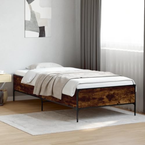 Teenpull Premium Bettgestell 100x200 cm Räuchereiche Optik, Langlebiger Holzwerkstoff und Metall – Stabile Plattform Matratzen Basis für Erholsamen Schlaf, Modernes Schlafzimmer Möbel Design Teenpull Premium Bettgestell 100x200 cm Räuchereiche Optik, Langlebiger Holzwerkstoff und Metall – Stabile Plattform Matratzen Basis für Erholsamen Schlaf, Modernes Schlafzimmer Möbel Design von Teenpull