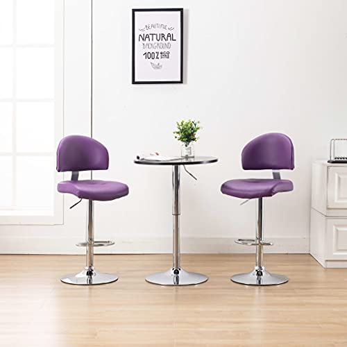 Teenpull Purple Faux Leather Bar Stools Set of 2, Swivel Counter Height Adjustable Chairs for Kitchen Island Dining Room Teenpull Purple Faux Leather Bar Stools Set of 2, Swivel Counter Height Adjustable Chairs for Kitchen Island Dining Room von Teenpull