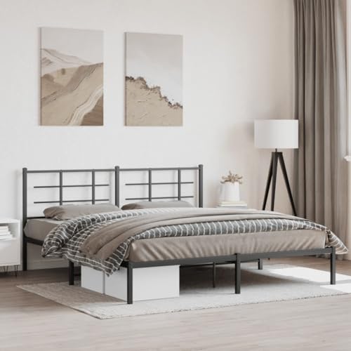 Teenpull Robustes Metall Bettgestell 180x200 cm mit Kopfteil, Schwarz, Stahlrahmen, viel Stauraum, für Schlafzimmer Möbel Set Teenpull Robustes Metall Bettgestell 180x200 cm mit Kopfteil, Schwarz, Stahlrahmen, viel Stauraum, für Schlafzimmer Möbel Set von Teenpull