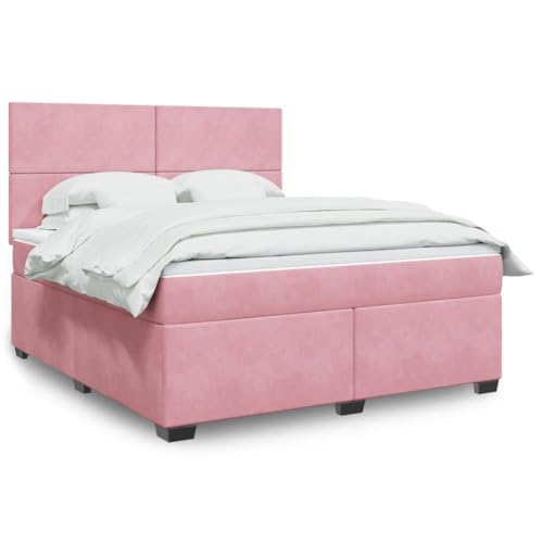 Teenpull Rosa Samt Boxspringbett 180x200 cm mit Matratze LED Beleuchtung, höhenverstellbarem Kopfteil, Taschenfederkern Bettgestell für erholsamen Schlaf Teenpull Rosa Samt Boxspringbett 180x200 cm mit Matratze LED Beleuchtung, höhenverstellbarem Kopfteil, Taschenfederkern Bettgestell für erholsamen Schlaf von Teenpull