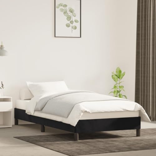 Teenpull Samt Bettrahmen Schwarz 100x200 cm, gepolstert, Robustes Plattform Bettgestell ohne Matratze, Stabiler Möbel Unterbau für erholsamen Schlaf im Schlafzimmer Teenpull Samt Bettrahmen Schwarz 100x200 cm, gepolstert, Robustes Plattform Bettgestell ohne Matratze, Stabiler Möbel Unterbau für erholsamen Schlaf im Schlafzimmer von Teenpull