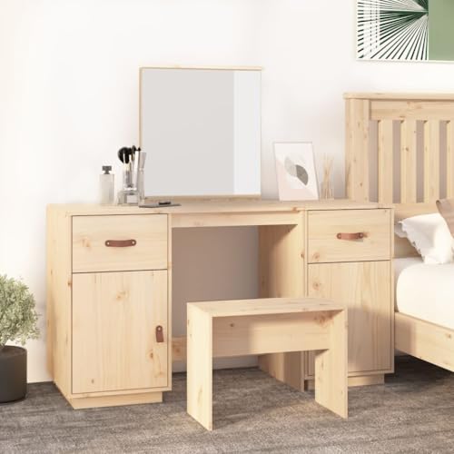Teenpull Schminktisch Massivholz Kiefer, mit Spiegel und Schrank, 95x50x134 cm, für Schlafzimmer, Beauty-Anwendungen, viel Stauraum, Natur Teenpull Schminktisch Massivholz Kiefer, mit Spiegel und Schrank, 95x50x134 cm, für Schlafzimmer, Beauty-Anwendungen, viel Stauraum, Natur von Teenpull