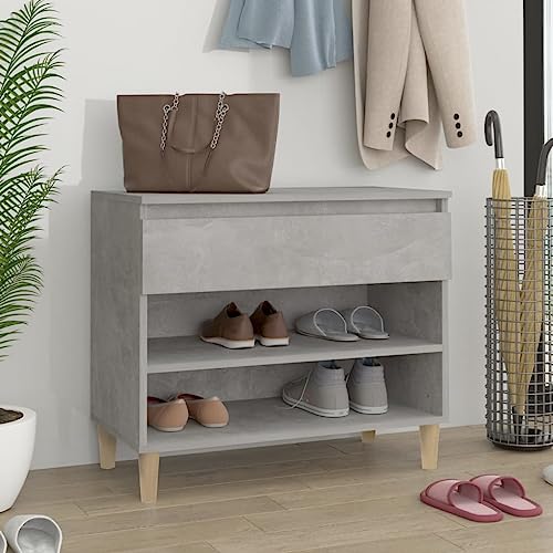 Teenpull Schuhregal Betongrau 70x36x60 cm, Robuster Holzwerkstoff, Ideale Schuhaufbewahrung mit Schublade für Eingangsbereich und Flur, Moderner Schrank für Schuhe Teenpull Schuhregal Betongrau 70x36x60 cm, Robuster Holzwerkstoff, Ideale Schuhaufbewahrung mit Schublade für Eingangsbereich und Flur, Moderner Schrank für Schuhe von Teenpull