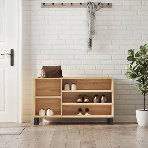Teenpull Schuhregal Sonoma-Eiche 102x36x60 cm, geräumiger Organizer für Schuhe im Eingangsbereich, Schrank mit Stauraum für Zuhause Teenpull Schuhregal Sonoma-Eiche 102x36x60 cm, geräumiger Organizer für Schuhe im Eingangsbereich, Schrank mit Stauraum für Zuhause von Teenpull