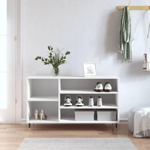 Teenpull Schuhregal Weiß, 102x36x60 cm, Holzwerkstoff, Schrank für Eingangsbereich, moderner Organizer für Schuhe & Aufbewahrung Teenpull Schuhregal Weiß, 102x36x60 cm, Holzwerkstoff, Schrank für Eingangsbereich, moderner Organizer für Schuhe & Aufbewahrung von Teenpull