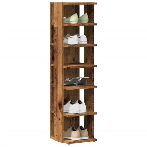 Teenpull Schuhschrank Altholz-Optik 28x27x102 cm, robuster Holzwerkstoff, praktischer Organizer für Schuhe im Eingangsbereich, vielseitiges Möbelstück mit 6 Fächern Teenpull Schuhschrank Altholz-Optik 28x27x102 cm, robuster Holzwerkstoff, praktischer Organizer für Schuhe im Eingangsbereich, vielseitiges Möbelstück mit 6 Fächern von Teenpull
