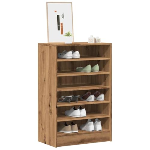Teenpull Schuhschrank Artisan-Eiche, 60x35x92 cm, Holzwerkstoff, Mehrzweck-Aufbewahrung, für Eingangsbereich und Flur, Elegantes Schuhregal, modernes Möbelstück von Teenpull