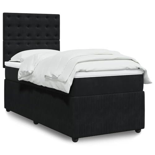 Teenpull Schwarzes Boxspringbett 80x200 cm aus Samt mit Matratze, verstellbarem Kopfteil, Taschenfederkern und Topper, für erholsamen Schlaf im Schlafzimmer Teenpull Schwarzes Boxspringbett 80x200 cm aus Samt mit Matratze, verstellbarem Kopfteil, Taschenfederkern und Topper, für erholsamen Schlaf im Schlafzimmer von Teenpull