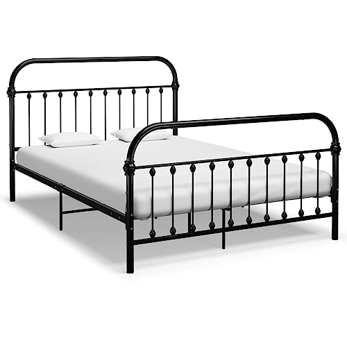 Teenpull Schwarzes Metall Bettgestell 140x200 cm mit stabilem Rahmen und Kopfteil, Robustes Doppelbett Plattform Bettrahmen für Schlafzimmer Möbel, einfache Montage Teenpull Schwarzes Metall Bettgestell 140x200 cm mit stabilem Rahmen und Kopfteil, Robustes Doppelbett Plattform Bettrahmen für Schlafzimmer Möbel, einfache Montage von Teenpull
