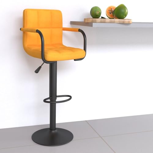 Teenpull Senfgelb Barhocker Stoff, Höhenverstellbar mit Fußstütze, Drehbarer Küchenstuhl für Esszimmer, Modernes Design Set Teenpull Senfgelb Barhocker Stoff, Höhenverstellbar mit Fußstütze, Drehbarer Küchenstuhl für Esszimmer, Modernes Design Set von Teenpull