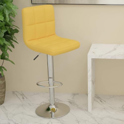 Teenpull Senfgelb Fabric Bar Stool, Adjustable Swivel Kitchen Counter Height Chair with Footrest, Modern Dining Room Seating Teenpull Senfgelb Fabric Bar Stool, Adjustable Swivel Kitchen Counter Height Chair with Footrest, Modern Dining Room Seating von Teenpull
