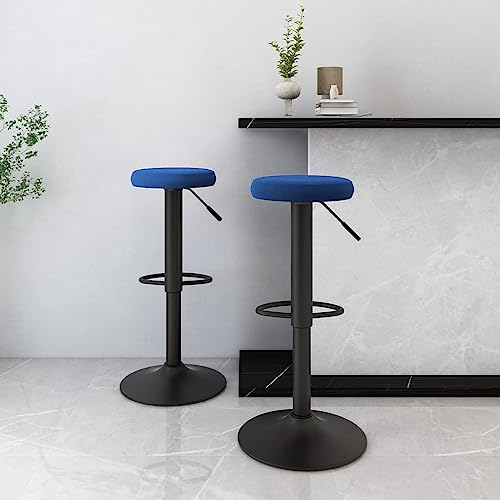 Teenpull Set of 2 Modern Adjustable Swivel Bar Stools, Blue Velvet Counter Height Chairs for Kitchen Island Dining Room Teenpull Set of 2 Modern Adjustable Swivel Bar Stools, Blue Velvet Counter Height Chairs for Kitchen Island Dining Room von Teenpull