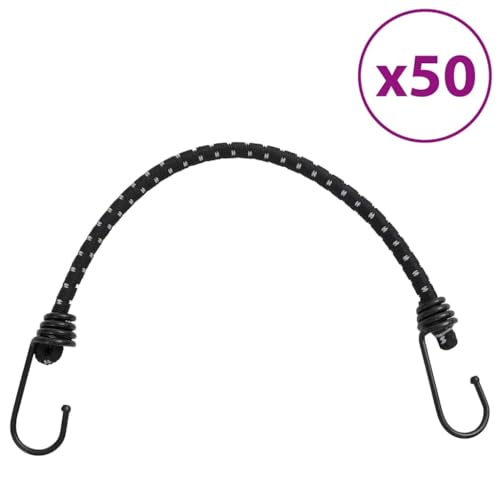 Teenpull Spanngummis Reflektierend, 46 cm x 8 mm, 50 Stück Set, 50 kg belastbar, für Zelte, Planen & Outdoor-Camping von Teenpull