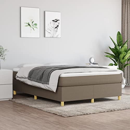 Teenpull Stabiles gepolstertes Bettgestell ohne Matratze, Taupe, 140x190 cm Stoff Plattform Bettrahmen für erholsamen Schlaf, langlebige Schlafzimmer Möbel mit Sperrholzlatten Teenpull Stabiles gepolstertes Bettgestell ohne Matratze, Taupe, 140x190 cm Stoff Plattform Bettrahmen für erholsamen Schlaf, langlebige Schlafzimmer Möbel mit Sperrholzlatten von Teenpull
