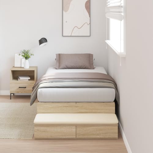 Teenpull Stauraum Bettgestell Sonoma Eiche 90x200 cm, Modernes Bett mit 6 Schubladen, Robuster Holzwerkstoff Bettrahmen für Schlafzimmer, Platzsparendes Design, Einfache Montage Teenpull Stauraum Bettgestell Sonoma Eiche 90x200 cm, Modernes Bett mit 6 Schubladen, Robuster Holzwerkstoff Bettrahmen für Schlafzimmer, Platzsparendes Design, Einfache Montage von Teenpull