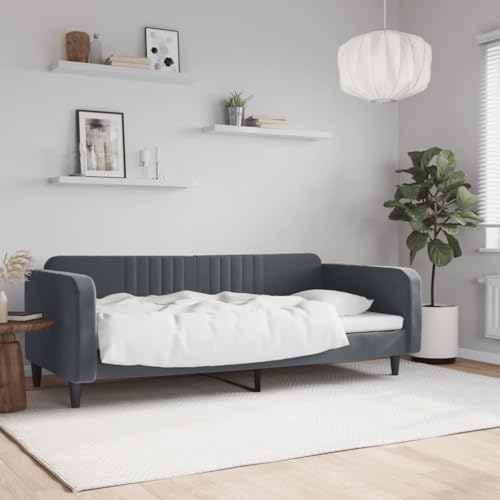 Teenpull Tagesbett Dunkelgrau 90x200 cm Samt, multifunktionales Schlafsofa mit robustem Metallrahmen, ideal für Gästezimmer und Moderne Wohnbereiche Teenpull Tagesbett Dunkelgrau 90x200 cm Samt, multifunktionales Schlafsofa mit robustem Metallrahmen, ideal für Gästezimmer und Moderne Wohnbereiche von Teenpull
