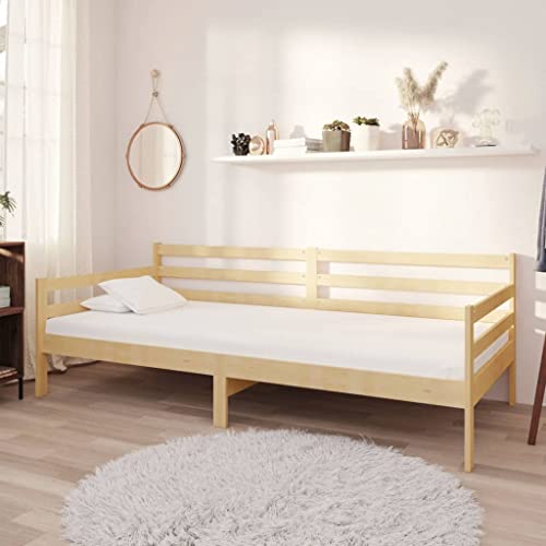 Teenpull Tagesbett Kiefer Massivholz 90x200 cm mit Matratze, Stabiler Rahmen als Schlafsofa und Gästebett, langlebige Möbel Basis für Schlafzimmer von Teenpull