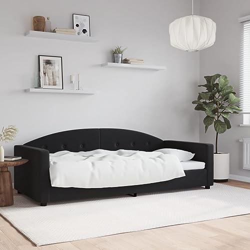 Teenpull Tagesbett Schwarz 90x190 cm, Samt gepolstertes Schlafsofa mit robustem Metallrahmen, vielseitiges 2-in-1-Gästebett für Wohnzimmer und Schlafzimmer, modernes Design Teenpull Tagesbett Schwarz 90x190 cm, Samt gepolstertes Schlafsofa mit robustem Metallrahmen, vielseitiges 2-in-1-Gästebett für Wohnzimmer und Schlafzimmer, modernes Design von Teenpull