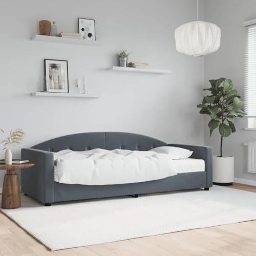 Teenpull Tagesbett mit Matratze Dunkelgrau 80x200 cm, 2-in-1 Samt Schlafsofa mit robustem Holz-Metall Rahmen, vielseitige Plattform für Wohnzimmer, Gästezimmer, Schlafzimmer Teenpull Tagesbett mit Matratze Dunkelgrau 80x200 cm, 2-in-1 Samt Schlafsofa mit robustem Holz-Metall Rahmen, vielseitige Plattform für Wohnzimmer, Gästezimmer, Schlafzimmer von Teenpull