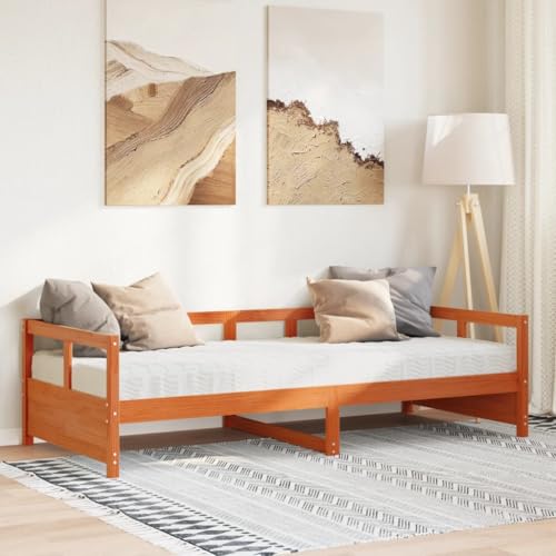 Teenpull Tagesbett mit Matratze Wachsbraun 80x200 cm Massivholz Kiefer, ausziehbares 2-in-1 Bettgestell für Gäste, stabiles Schlafsofa Möbelstück mit Lattenrost für Schlafzimmer Teenpull Tagesbett mit Matratze Wachsbraun 80x200 cm Massivholz Kiefer, ausziehbares 2-in-1 Bettgestell für Gäste, stabiles Schlafsofa Möbelstück mit Lattenrost für Schlafzimmer von Teenpull