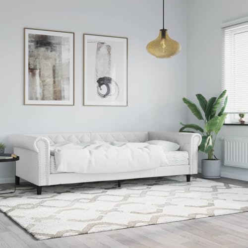 Teenpull Tagesbett mit Matratze Weiß 90x200 cm, strapazierfähiges Kunstleder, modernes Design, vielseitiges Schlafsofa für Gäste und Wohnzimmer, inklusive bequemer Schaumstoffmatratze Teenpull Tagesbett mit Matratze Weiß 90x200 cm, strapazierfähiges Kunstleder, modernes Design, vielseitiges Schlafsofa für Gäste und Wohnzimmer, inklusive bequemer Schaumstoffmatratze von Teenpull