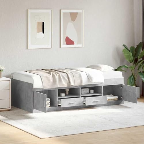 Teenpull Tagesbett mit Schubladen, Betongrau, 75x190 cm, Stabiler Holzwerkstoffrahmen, vielseitiges Sofa, Schlafzimmer Möbel Teenpull Tagesbett mit Schubladen, Betongrau, 75x190 cm, Stabiler Holzwerkstoffrahmen, vielseitiges Sofa, Schlafzimmer Möbel von Teenpull