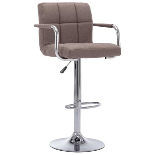 Teenpull Taupe Fabric Bar Stool, Adjustable Swivel Kitchen Counter Height Chair with Back, Modern Dining Room Seating Teenpull Taupe Fabric Bar Stool, Adjustable Swivel Kitchen Counter Height Chair with Back, Modern Dining Room Seating von Teenpull