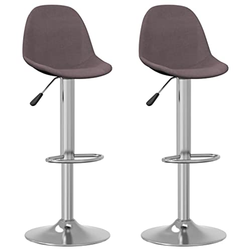 Teenpull Taupe Fabric Bar Stools, Set of 2, Adjustable Swivel Counter Height Chairs for Kitchen Island Dining Room Teenpull Taupe Fabric Bar Stools, Set of 2, Adjustable Swivel Counter Height Chairs for Kitchen Island Dining Room von Teenpull