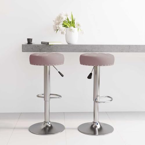 Teenpull Taupe Fabric Swivel Bar Stools, Set of 2 Adjustable Kitchen Counter Chairs with Footrest, Modern Dining Room Seating Teenpull Taupe Fabric Swivel Bar Stools, Set of 2 Adjustable Kitchen Counter Chairs with Footrest, Modern Dining Room Seating von Teenpull