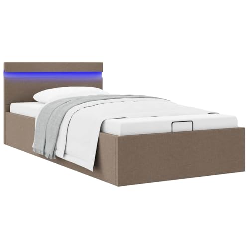 Teenpull Taupe Polsterbett 90x200 cm, hydraulischer Bettkasten, Stoffbezug, integrierte LED-Beleuchtung, stabil, modern, für Schlafzimmer, praktischer Stauraum Teenpull Taupe Polsterbett 90x200 cm, hydraulischer Bettkasten, Stoffbezug, integrierte LED-Beleuchtung, stabil, modern, für Schlafzimmer, praktischer Stauraum von Teenpull