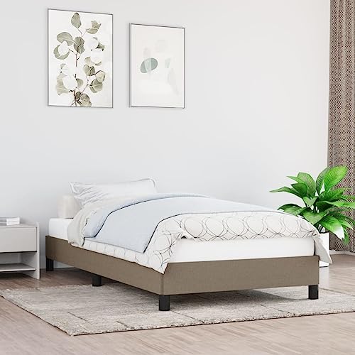 Teenpull Taupe Stoff Polsterbettgestell 90x200 cm für Schlafzimmer, Modernes Bettrahmen mit Stabiler Plattform Basis, Upholstered Schlafmöbel ohne Matratze für erholsamen Schlaf Teenpull Taupe Stoff Polsterbettgestell 90x200 cm für Schlafzimmer, Modernes Bettrahmen mit Stabiler Plattform Basis, Upholstered Schlafmöbel ohne Matratze für erholsamen Schlaf von Teenpull