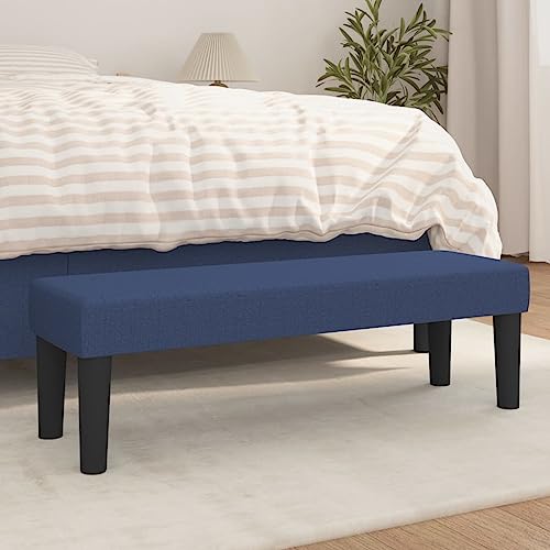 Teenpull Upholstered Bench, Blue, 100x30x30 cm, Fabric, Padded Seat, Modern Design, Versatile for Entryway, Living Room, Bedroom von Teenpull