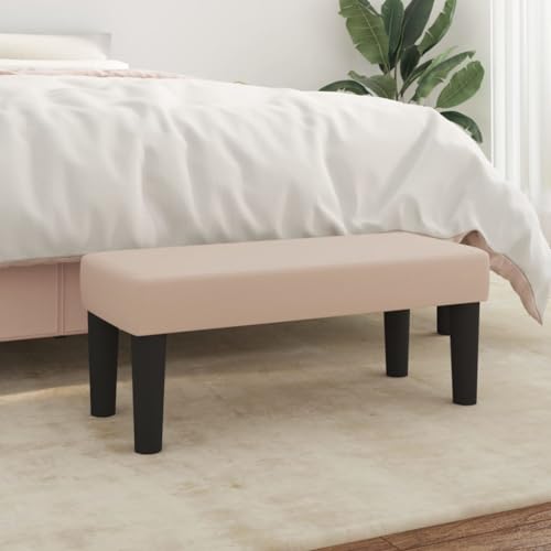 Teenpull Upholstered Bench, Modern Entryway Seating, Cappuccino-Braun Kunstleder Sitzbank für Wohnzimmer, Esszimmer, Schlafzimmer, 70x30x30 cm von Teenpull