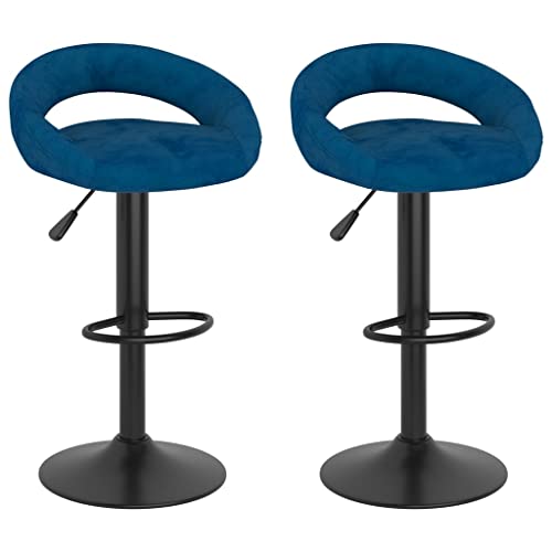 Teenpull Velvet Bar Stools Set of 2, Adjustable Swivel Counter Height Chairs for Kitchen Island Dining Room von Teenpull