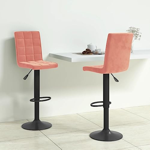 Teenpull Velvet Bar Stools Set of 2, Adjustable Swivel Kitchen Counter Chairs with Back, Tall Modern Design for Dining Room & Island Teenpull Velvet Bar Stools Set of 2, Adjustable Swivel Kitchen Counter Chairs with Back, Tall Modern Design for Dining Room & Island von Teenpull