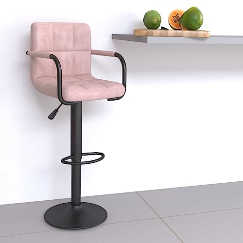 Teenpull Velvet Bar Stools Set of 2, Adjustable Swivel Kitchen Counter Chairs with Back and Footrest, Modern Home Dining Room Furniture Teenpull Velvet Bar Stools Set of 2, Adjustable Swivel Kitchen Counter Chairs with Back and Footrest, Modern Home Dining Room Furniture von Teenpull