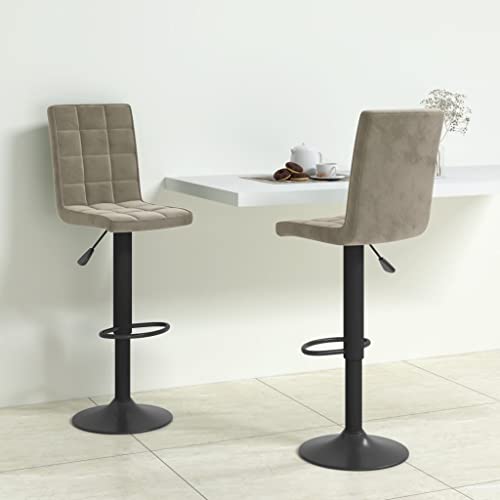 Teenpull Velvet Swivel Bar Stools Set of 2, Adjustable Counter Height Chairs with Footrest for Kitchen Island Dining Room Teenpull Velvet Swivel Bar Stools Set of 2, Adjustable Counter Height Chairs with Footrest for Kitchen Island Dining Room von Teenpull