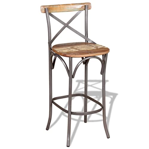 Teenpull Vintage Solid Reclaimed Wood Bar Stools Set, Handcrafted Counter Height Dining Chairs for Kitchen Island Teenpull Vintage Solid Reclaimed Wood Bar Stools Set, Handcrafted Counter Height Dining Chairs for Kitchen Island von Teenpull