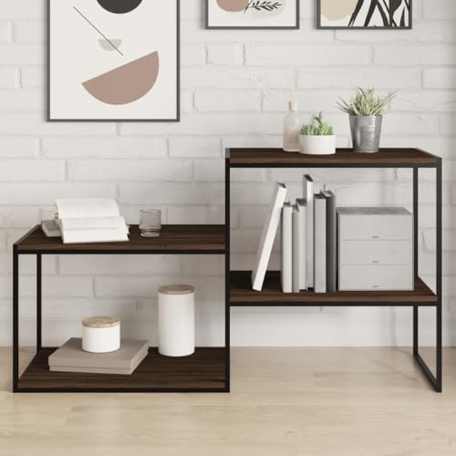 Teenpull Wandregale 4 STK. Braun Eichen-Optik, Schweberegal für Bücher, Deko & Stauraum im Wohnzimmer, Schlafzimmer, Büro von Teenpull