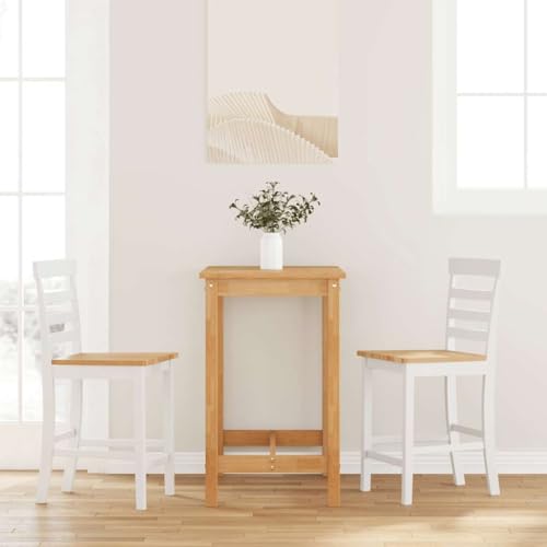 Teenpull White Solid Rubberwood Bar Stools Set of 2, Ergonomic Counter Height Chairs for Kitchen Island Dining Room Teenpull White Solid Rubberwood Bar Stools Set of 2, Ergonomic Counter Height Chairs for Kitchen Island Dining Room von Teenpull
