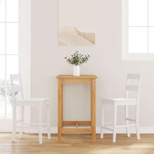 Teenpull White Solid Rubberwood Bar Stools Set of 2 for Kitchen Counter, Dining Room, and Home Island von Teenpull