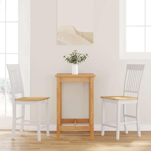 Teenpull White Solid Rubberwood Bar Stools Set of 2 for Kitchen Counter Dining Room, Ergonomic Design Comfortable Seating Teenpull White Solid Rubberwood Bar Stools Set of 2 for Kitchen Counter Dining Room, Ergonomic Design Comfortable Seating von Teenpull