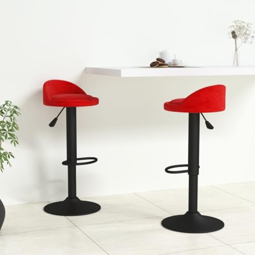 Teenpull Wine Red Velvet Adjustable Swivel Bar Stools, Set of 2 Modern Counter Height Kitchen Island Chairs for Home Dining Room Teenpull Wine Red Velvet Adjustable Swivel Bar Stools, Set of 2 Modern Counter Height Kitchen Island Chairs for Home Dining Room von Teenpull
