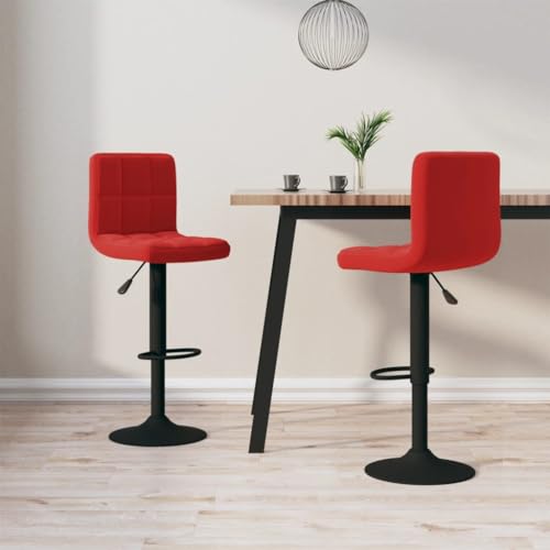 Teenpull Wine Red Velvet Bar Stools Set of 2, Adjustable Swivel Counter Height Chairs for Kitchen Island Dining Room Teenpull Wine Red Velvet Bar Stools Set of 2, Adjustable Swivel Counter Height Chairs for Kitchen Island Dining Room von Teenpull
