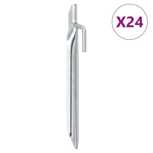 Teenpull Zeltheringe 24 STK. V-Form 17 cm Ø20 mm, Robuste Heringe aus verzinktem Stahl für Zelte, Pavillons, Outdoor-Ausrüstung, Camping, Garten, sichere Verankerung von Teenpull