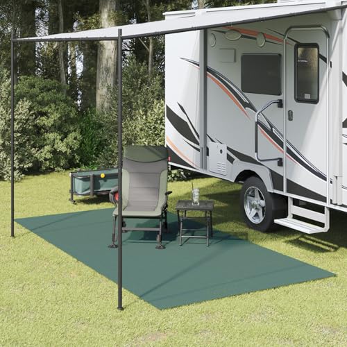 Teenpull Zeltteppich Grün 2x2 m, Wasserdichtes Outdoor Zeltzubehör, Robuste Bodenplane für Camping, Patio, Garten und Picknick von Teenpull