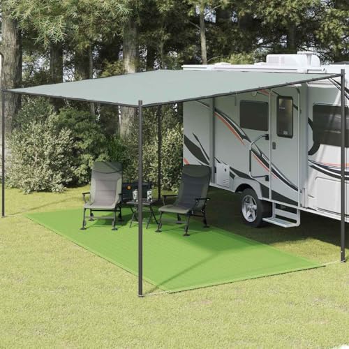 Teenpull Zeltteppich Hellgrün 250x550 cm, strapazierfähige HDPE-Matte für Outdoor-Camping, wasserdichter Vorzeltteppich, UV-beständig von Teenpull